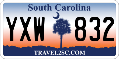 SC license plate YXW832