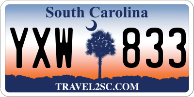 SC license plate YXW833