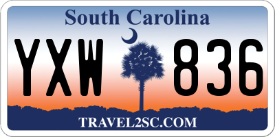 SC license plate YXW836