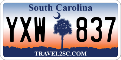 SC license plate YXW837