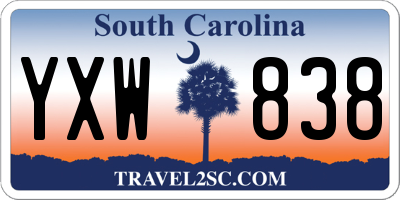 SC license plate YXW838