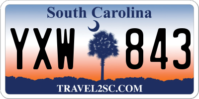 SC license plate YXW843