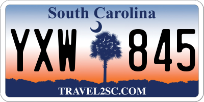 SC license plate YXW845