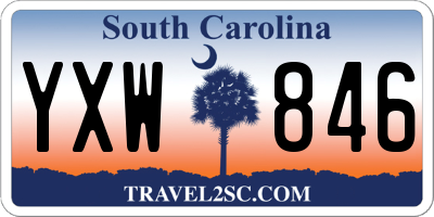 SC license plate YXW846