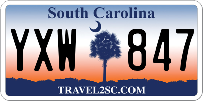 SC license plate YXW847