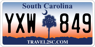 SC license plate YXW849