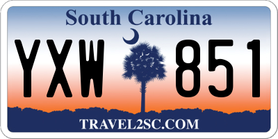 SC license plate YXW851