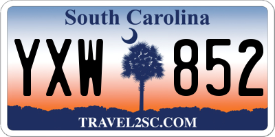 SC license plate YXW852