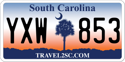 SC license plate YXW853