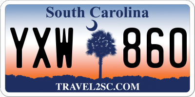 SC license plate YXW860
