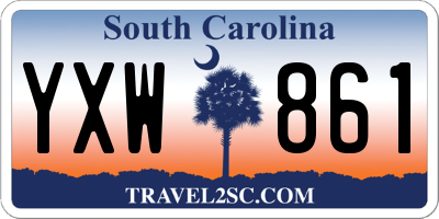 SC license plate YXW861