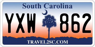 SC license plate YXW862