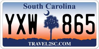 SC license plate YXW865