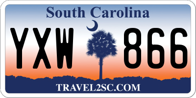 SC license plate YXW866