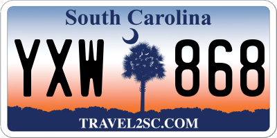 SC license plate YXW868