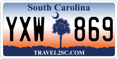 SC license plate YXW869