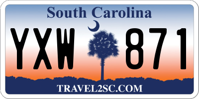 SC license plate YXW871
