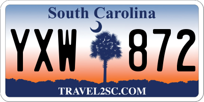 SC license plate YXW872