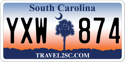 SC license plate YXW874