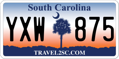 SC license plate YXW875