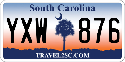 SC license plate YXW876
