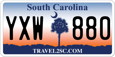 SC license plate YXW880