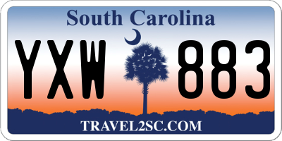 SC license plate YXW883