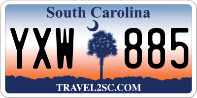 SC license plate YXW885
