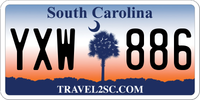 SC license plate YXW886
