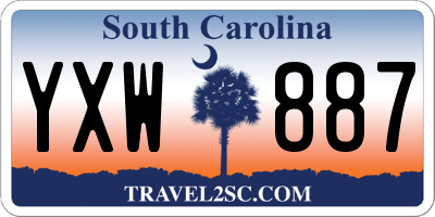 SC license plate YXW887