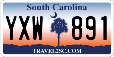 SC license plate YXW891