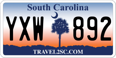 SC license plate YXW892