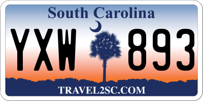 SC license plate YXW893