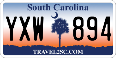 SC license plate YXW894