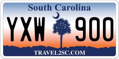 SC license plate YXW900