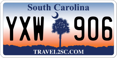 SC license plate YXW906