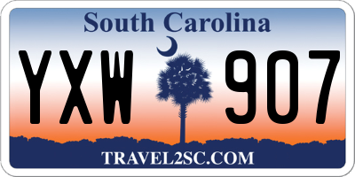 SC license plate YXW907