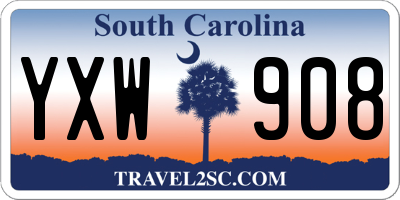 SC license plate YXW908