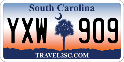 SC license plate YXW909