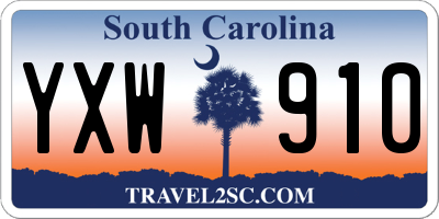 SC license plate YXW910