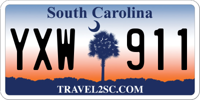 SC license plate YXW911