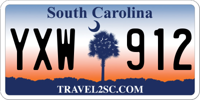 SC license plate YXW912