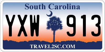 SC license plate YXW913