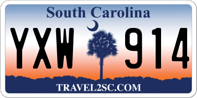SC license plate YXW914