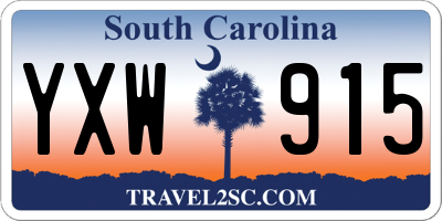SC license plate YXW915