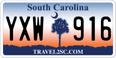 SC license plate YXW916