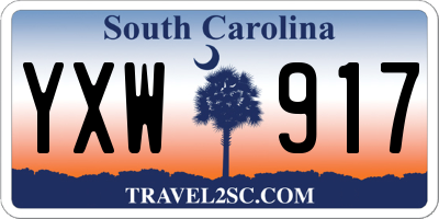 SC license plate YXW917