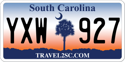 SC license plate YXW927