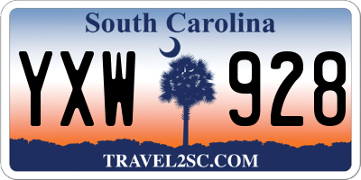 SC license plate YXW928