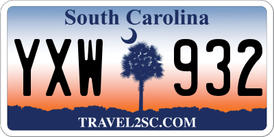 SC license plate YXW932
